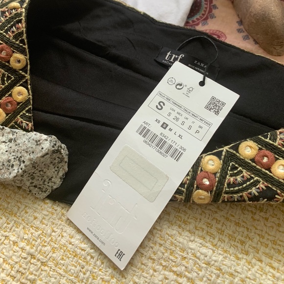 Zara-NWT Boho Knit High Waisted Skirt - Picture 4 of 5